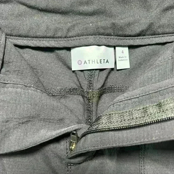 ATHLETA Windbreaker Lightweight Dark Blue Stretchy Waist Jogger Pants Women 4 - Picture 4 of 7